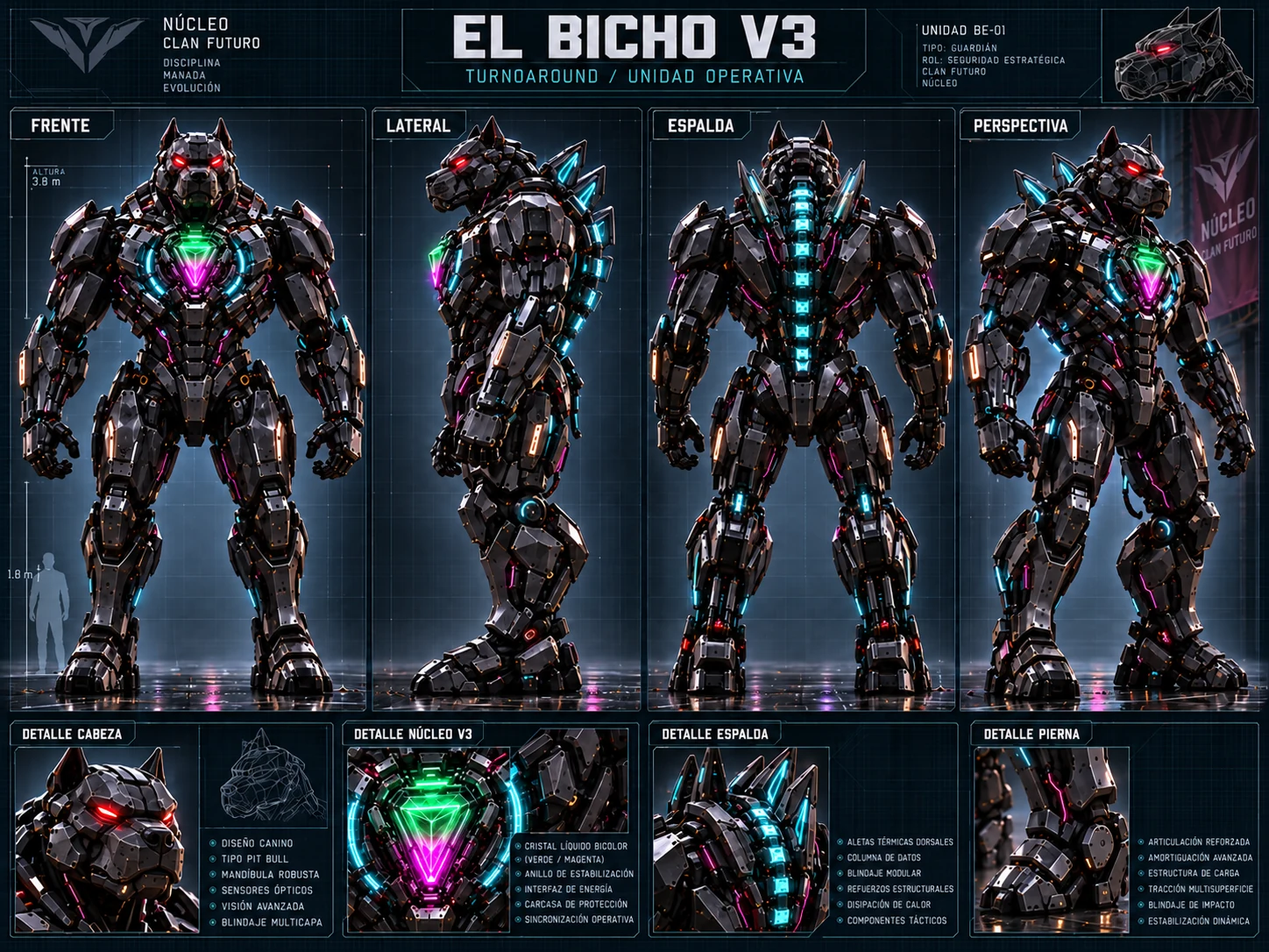 Ficha visual de EL BICHO V3